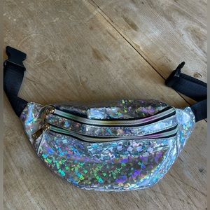 Holographic/silver Fanny Pack